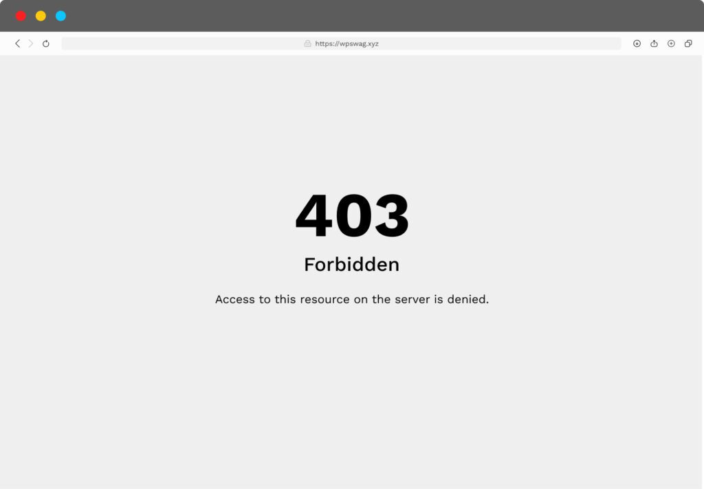 403 Forbidden - PrettyWP